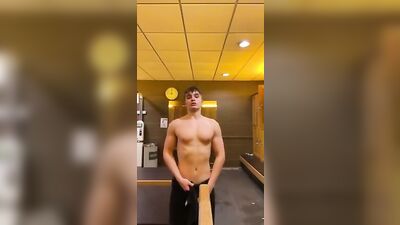 Cute Muscle Fitness Boys Strip and Tease with Big Cocks