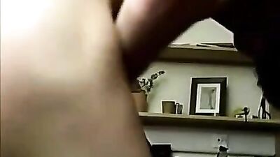 Long Haired Bedroom Lover Cums & Eats