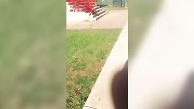 Black Stud with Huge Cock Gets a Public Exposure