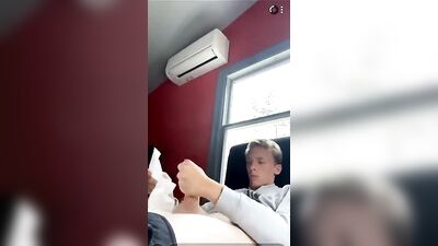 Handsome Cutie Blonde Farmer Goes Solo on Bed Cam for Gay Boys Porn!