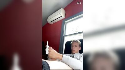 Handsome Cutie Blonde Farmer Goes Solo on Bed Cam for Gay Boys Porn!