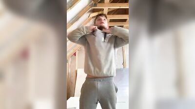British Boy Cumshot!: Office Masturbation Heats Up!