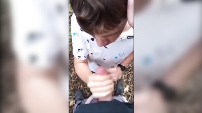 Boy Sucking Man: Oral Gay Porn Adventure in the Park!