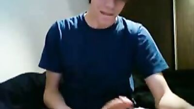 Blue shirt, white load cam boys porn
