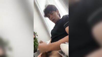 Twink Cumming and Eating - Hardcore Handjobs