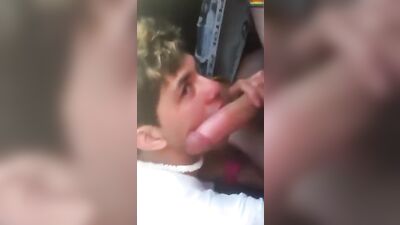 Young Blond Twinks Oral Fun in Public Outside Web-Cam