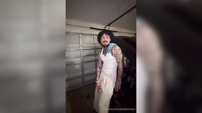 Hot hung guy fucking his toy