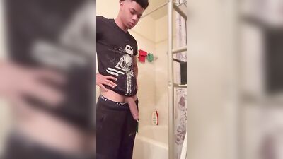 Black teen takes a piss twink porn