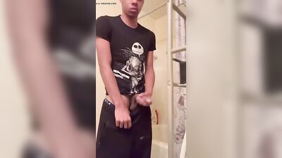 Black teen takes a piss twink porn