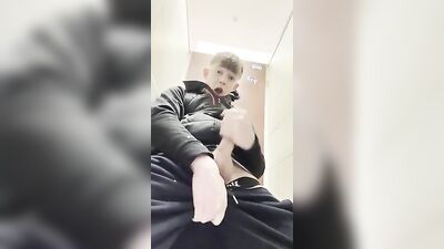 British Schoolboy Twink Exposes Himself in the Bathroom!