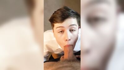 Step-son Sucks Dads Cock in the Office - Twink Edition!
