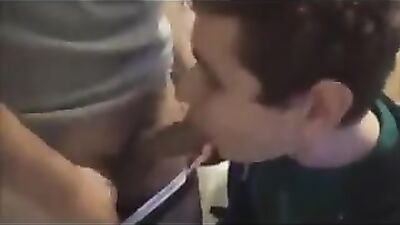 Young Twink Sucks Daddys Record Breaking Cum!