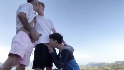 Gay Porn Adventures: Blond Frat Boys in Action on the Outdoor Trail