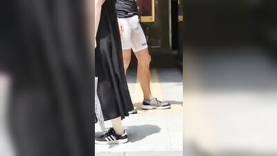Gay Porn Twink Boner Standing Around Outside- No Cum Thrill