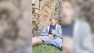 Outdoor Boys Backyard Fun: Blond Action Gay Porn!