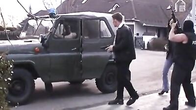 Muscle Men Under the Cops Pacific Sun