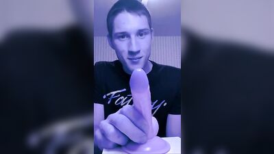 Gay Porn Lessons: A Solo Web-Cam Dildo Experience