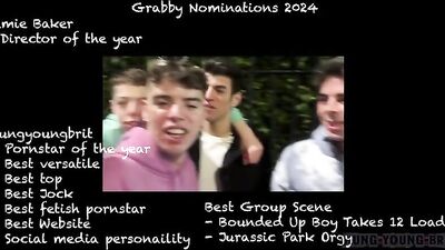 Teen Pleasures Hung Lads At Outrageous Group Wank Afterparty!