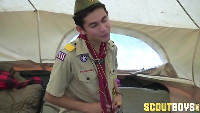 Gay Porn Twink Daddy Scout Couple Cam Sex Tent Fucking Hot Action Packed Oral Bareback Handjob!