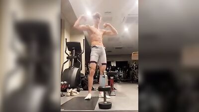 Twinning Boners! Young Twink Exposes His Rock-Hard Cock At The Gym!