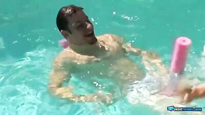 Undie Twinks in the Sun: Poolside Jack-Offs!