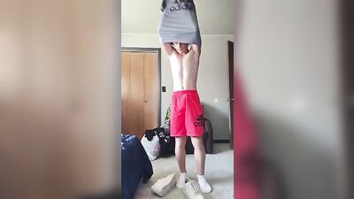 Mr. Red Shorts Strip - The Hottest Amateur Solo Web-Cam Boys Porn!