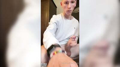 Redheaded Amateurs Huge Cock Spews in Pink Butthole Cum Shot!