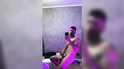 Mirror Jerking Solo Web-Cam: A Gay Porn Video with a Twist!