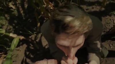 Golden Age Twinks in a Cornfield Oral Explosion!