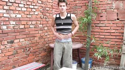 Backyard Passion: Hot Twink Handjobs!