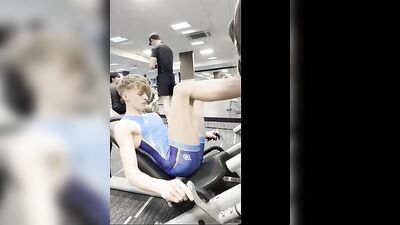 Back in Action: AIDENs Gym Workout! Blond Muscle Boys Solo Web-Cam!