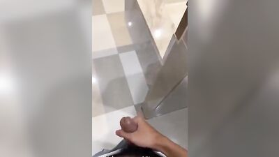Asian Boy Explosion: Public Shopping Mall Cumshot