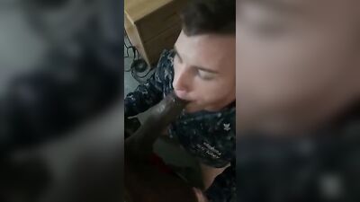 Black Domination: Cum Shots with a White Sub