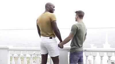 Black Boy Bareback Oral Handjob - Interracial Cum Shots