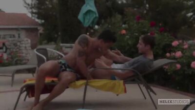 Poolside Pound Revival: Bareback Cum Shots Handjob Oral Twink Vintage Porn!