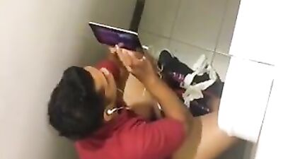 Second Latino Boy Touching Himself in Toilet - A Voyeurs Dream Come True!