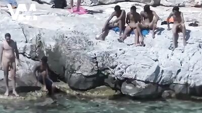 Gang Bang on the Beach with Sugar Boys: Gay Porn Videos!