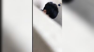 Asian Boy Cumming in Public Toilet - Chinese Ejaculation Exposed!