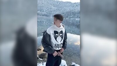 German Twinks Horny Winter Jerk-Off with Friends!