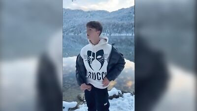 German Twinks Horny Winter Jerk-Off with Friends!