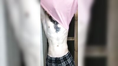 Young Tatted Twink Web-Cam Show