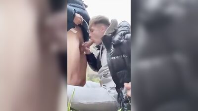 Outdoor Amateur Bareback Fun with British Lads