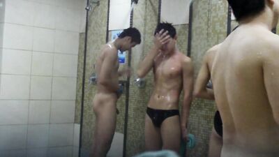 Young Studs Caught in Hot Shower Action!
