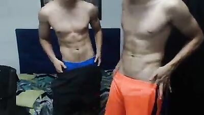 Hot Latino guys play and cum on webcam boys tube porn fun!