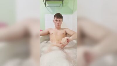 Gay Bathhouse Adventures: Big Dick Teen Slays in the Tub!