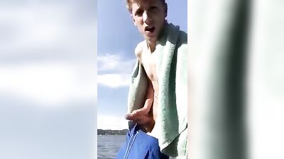 Gay Porn Excitement: Big Cock Teen Boys Outdoor Jerk-Off by the Lake!