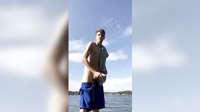Gay Porn Excitement: Big Cock Teen Boys Outdoor Jerk-Off by the Lake!