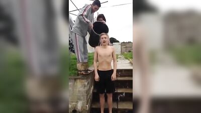 Wet & Wild: Bucket Challenge Gone Awry - Boy Stripped Bare in Public!