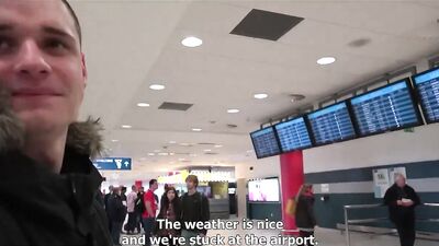 Outdoor Bareback Facials - Airport Hunters Gay Tube Get Two Lads