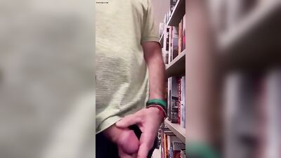 Thick Cock College Boy Beats Off in Campus Library